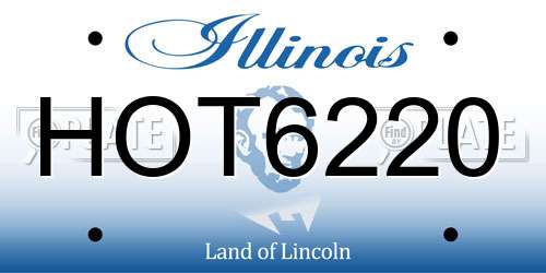 HOT6220 Illinois License Plate