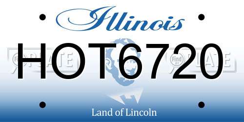 HOT6720 Illinois License Plate