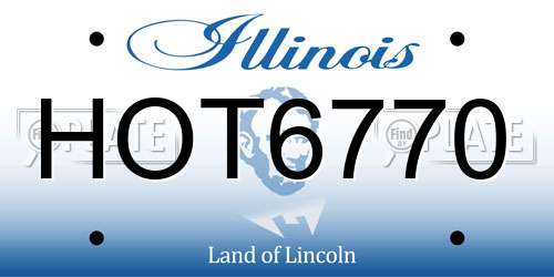 HOT6770 Illinois License Plate