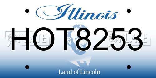 HOT8253 Illinois License Plate
