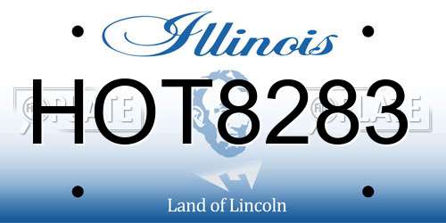 HOT8283 Illinois License Plate