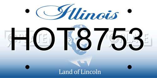 HOT8753 Illinois License Plate