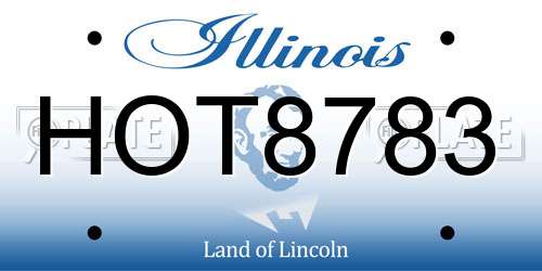 HOT8783 Illinois License Plate
