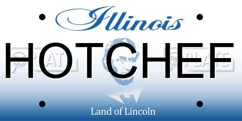 HOTCHEF Illinois License Plate