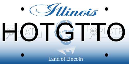HOTGTTO Illinois License Plate