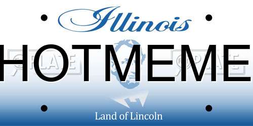 HOTMEME Illinois License Plate