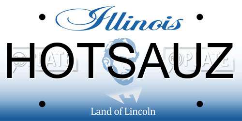 HOTSAUZ Illinois License Plate