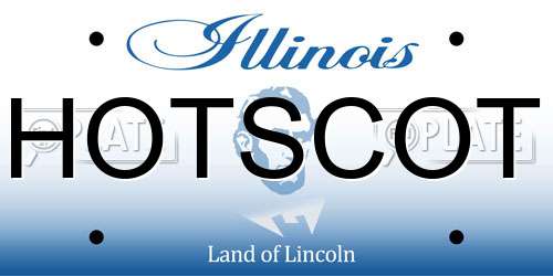 HOTSCOT Illinois License Plate