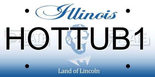 HOTTUB1 Illinois License Plate