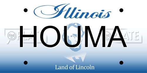 HOUMA Illinois License Plate