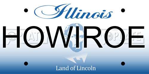 HOWIROE Illinois License Plate