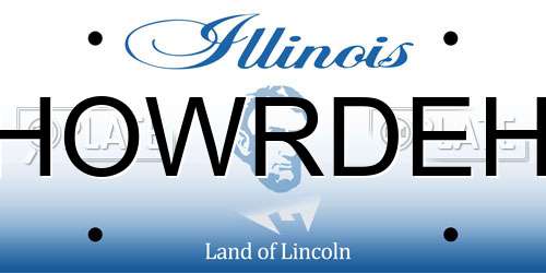 HOWRDEH Illinois License Plate