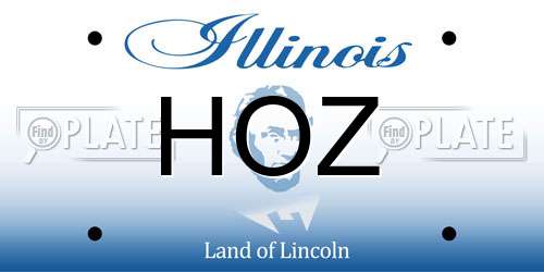 HOZ Illinois License Plate