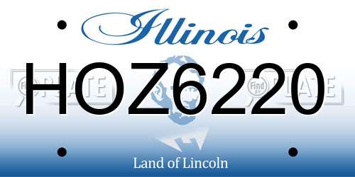 HOZ6220 Illinois License Plate