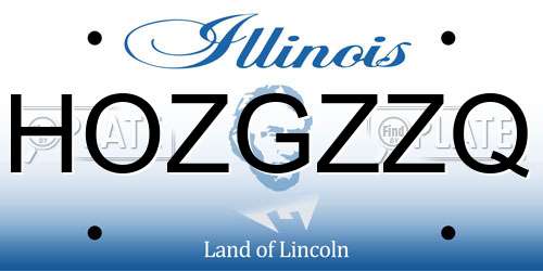 HOZGZZQ Illinois License Plate