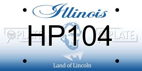 HP104 Illinois License Plate