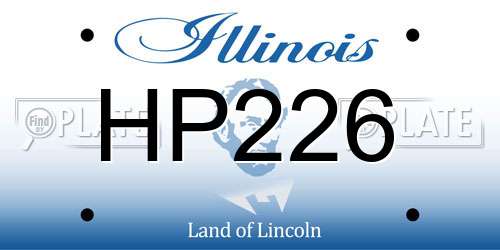 HP226 Illinois License Plate
