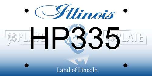 HP335 Illinois License Plate