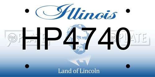 HP4740 Illinois License Plate