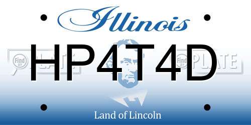 HP4T4D Illinois License Plate