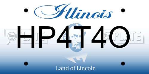 HP4T4O Illinois License Plate
