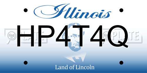 HP4T4Q Illinois License Plate