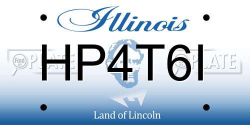 HP4T6I Illinois License Plate
