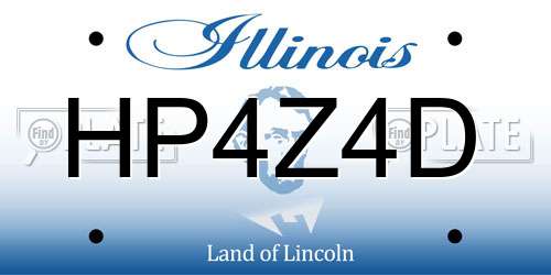 HP4Z4D Illinois License Plate