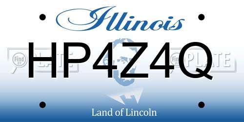 HP4Z4Q Illinois License Plate