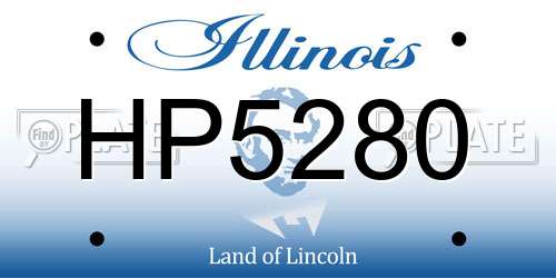 HP5280 Illinois License Plate