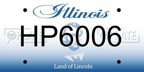 HP6006 Illinois License Plate