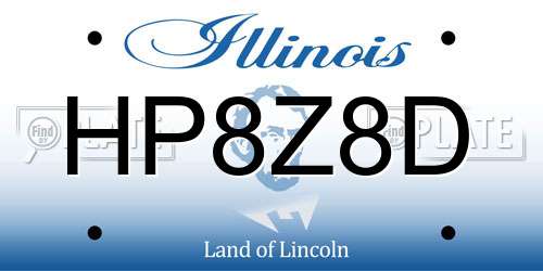 HP8Z8D Illinois License Plate