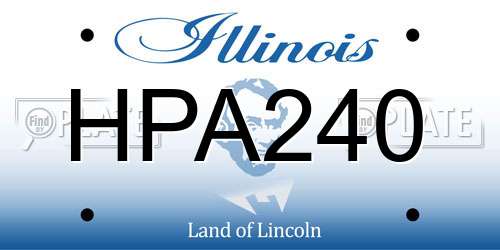 HPA240 Illinois License Plate