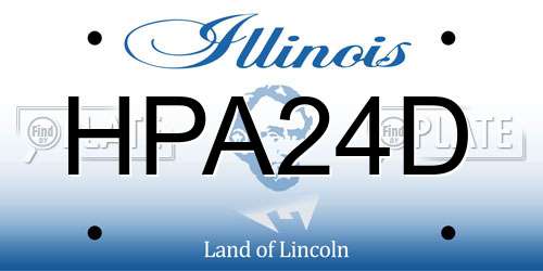 HPA24D Illinois License Plate