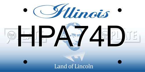 HPA74D Illinois License Plate