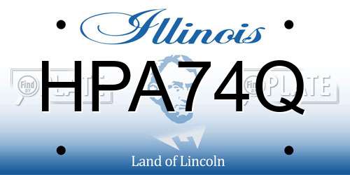 HPA74Q Illinois License Plate