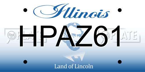 HPAZ61 Illinois License Plate