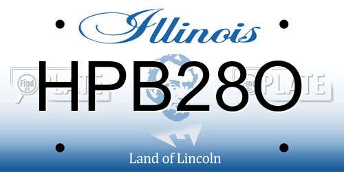 HPB28O Illinois License Plate