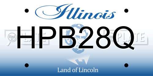 HPB28Q Illinois License Plate