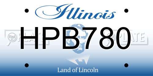 HPB780 Illinois License Plate