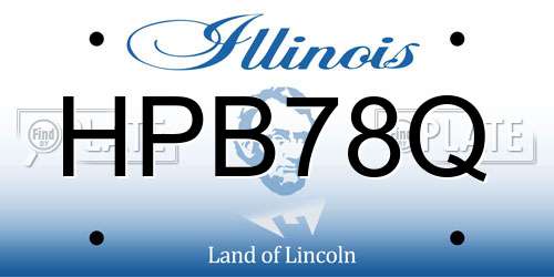 HPB78Q Illinois License Plate