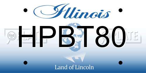 HPBT80 Illinois License Plate