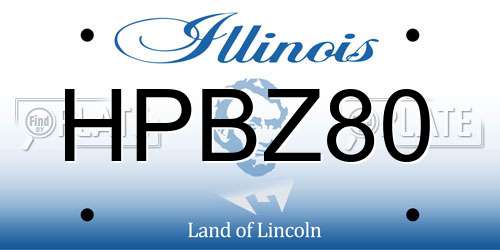 HPBZ80 Illinois License Plate