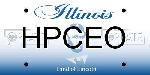 HPCEO Illinois License Plate