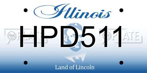 HPD511 Illinois License Plate