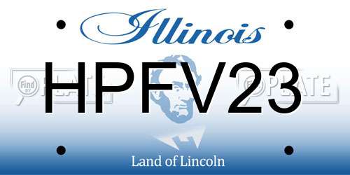 HPFV23 Illinois License Plate