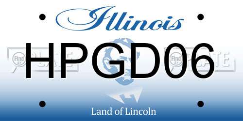 HPGD06 Illinois License Plate
