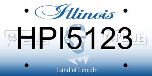 HPI5123 Illinois License Plate