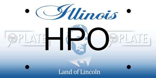 HPO Illinois License Plate