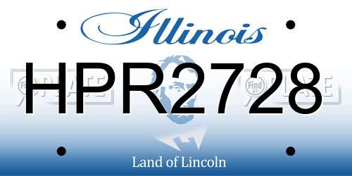 HPR2728 Illinois License Plate